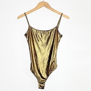 American Apparel Gold Swimsuit/Bodysuit